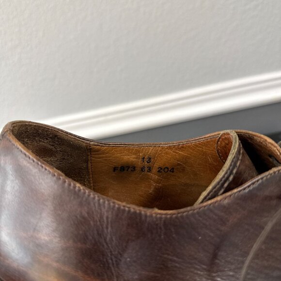 John Varvatos Men's Size 13 US Brown Lace Up Leather Oxford Dress Shoes - Picture 2 of 7